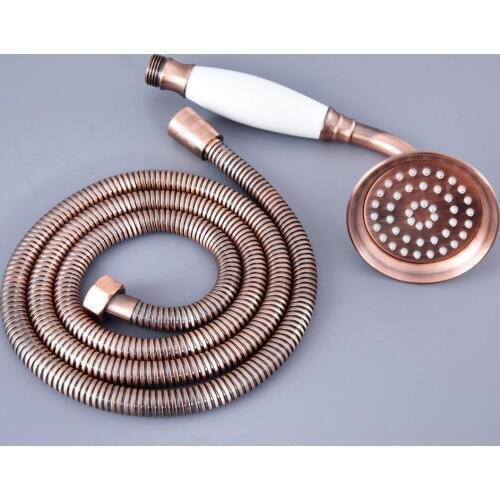 Antique Red Copper Brass Bathroom Telephone Shape Hand Spray Handheld Shower head 1.5m Hand Held Shower Head Hose mhh130