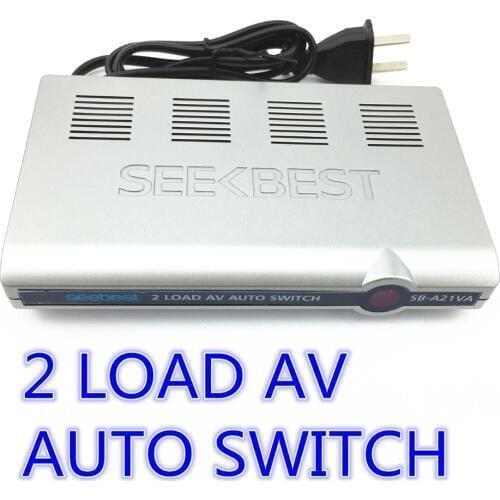 Seebest SB-A21VA 220V Audio Video Automatic AV Switch Selector 2 Channel Switcher Auto Switch