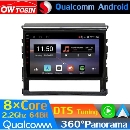 Qualcomm 8Core Android Car Media For Toyota Land Cruiser 200 11 2015-2020 GPS 360 Panoramic Radio CarPlay WiFi HIFI Optical HDMI