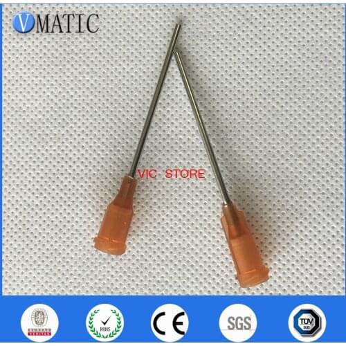 Free Shipping High Quality 1.5 Inch 15G Amber Color Te Premier Dispensing Needle Tips 1-1/2 Inch