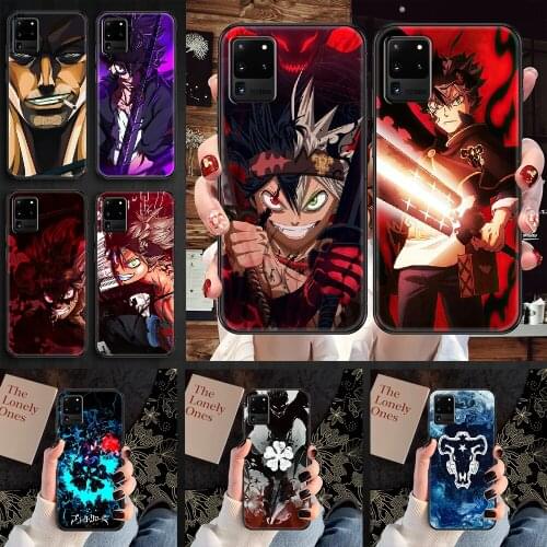 Anime Black Clover Phone case For Samsung Galaxy Note 4 8 9 10 20 S8 S9 S10 S10E S20 Plus UITRA Ultra black trend bumper luxury