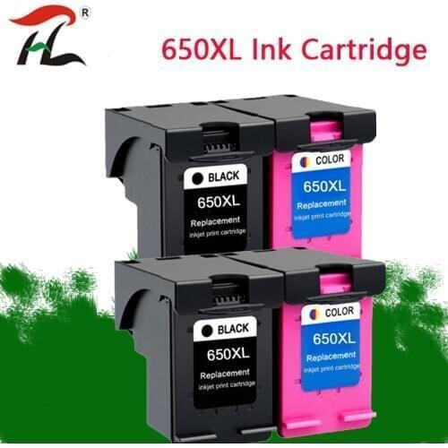 YLC 650XL Ink Cartridge Replacement for HP 650 XL 650 Cartridge For HP Deskjet 1015 1515 2515 2545 2645 3515 4515 4645 Printers