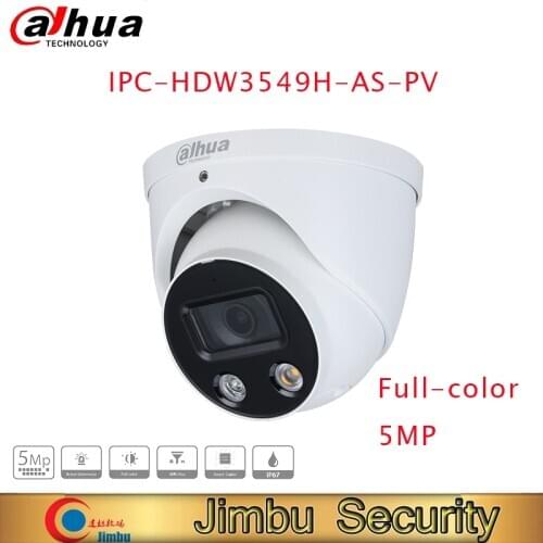 Dahua IPC-HDW3549H-AS-PV 5MP Full-color Active Deterrence Fixed-focal Eyeball WizSense Network Camera video surveillance system