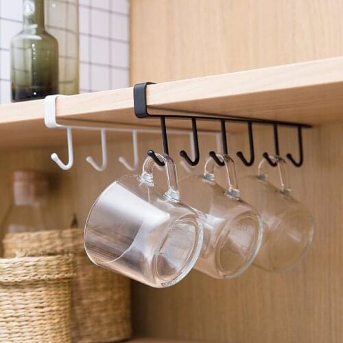 Home kitchen storage rack nail-free seamless wrought iron wardrobe hook kitchen storage rack WF8291100