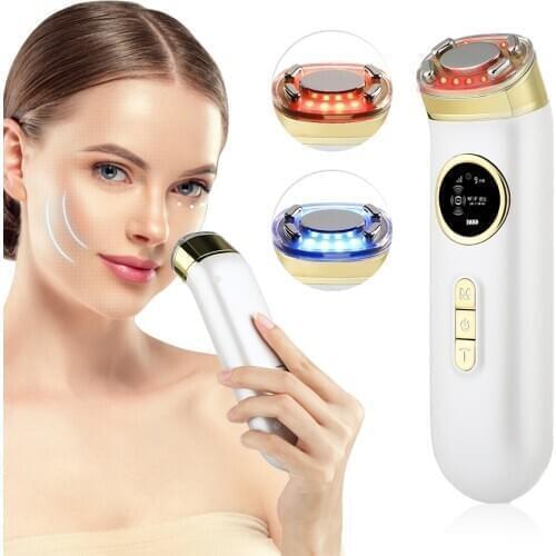 Ems Radiofrequency Beauty Device Colorful Led Light Ultrasonic Rf Skin Rejuvenation Face Lifting Machine Anti Wrinkle Skin Care