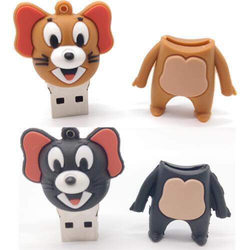 Cute mouse usb flash drive pendrive 64gb 32gb 16gb 8gb 4gb usb Stick animal cartoon memory stick really capability disk clef usb