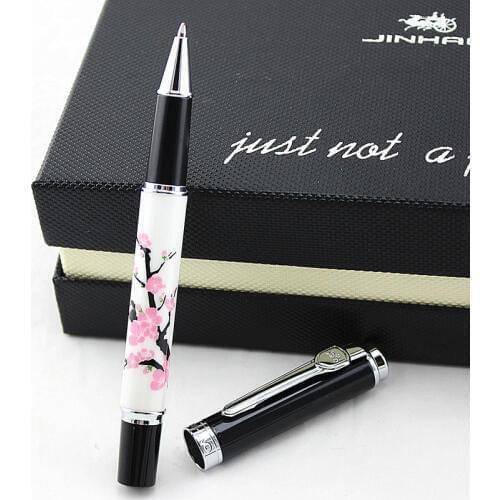 JINHAO 8802 metal and White Porcelain white luxury Medium Roller ball Pen New