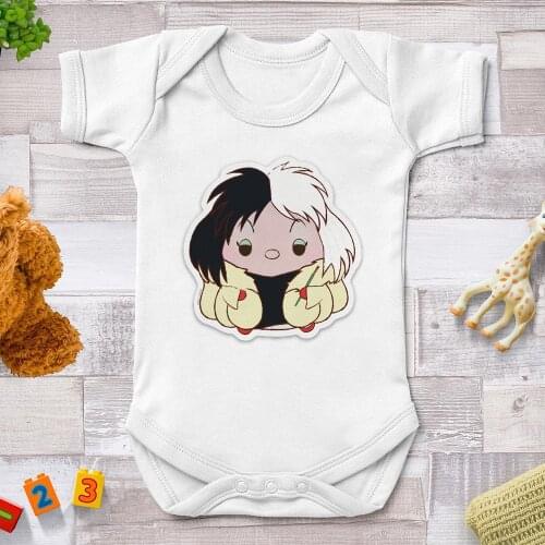 Newborn Baby Rompers Summer Short Sleeve Casual White O-neck Baby Jumpsuits Harajuku Disney Princess Printed Cute Baby Girl Tops