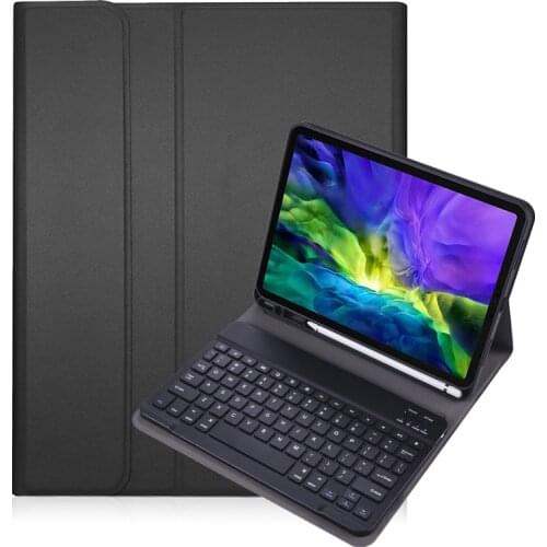 Magnet Leather Smart Case with Pencil Slot for iPad Pro 11 Keyboard Cover 2021 2020 2018 Removable Keyboard Case for iPad Pro 11