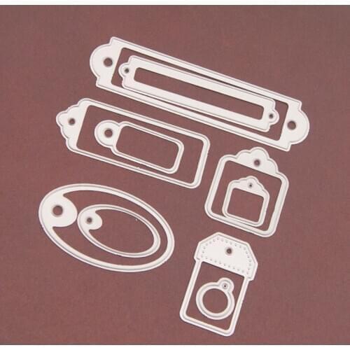 Label set of 10 Metal Cutting Dies for DIY Scrapbooking Album Paper Cards Decorative Crafts Embossing Die Cuts
