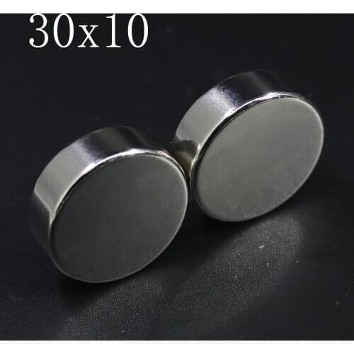 1/2/5 Pcs 30x10 Neodymium Magnet 30mm x 10mm N35 NdFeB Round Super Powerful Strong Permanent Magnetic imanes Disc 30x30