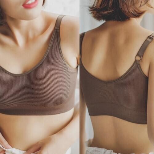 New Fashion Sports Bra 6 Colors Ladies Padded Push up Yog a Fitness Daily Wear Wire Free Bra Seamless Full Cup Solid Sports Top