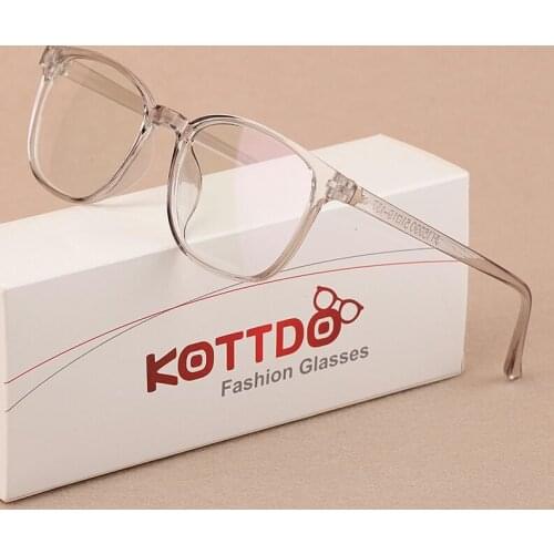 KOTTDO New Plastic Square Anti-Blue Glasses Women Eyeglasses Transparent Clear Retro Vintage Glasses Frame Eyewear