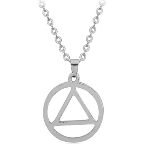 Cute Circle Triangle Eminem Pendants Necklace