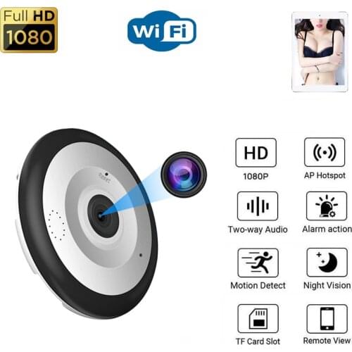 360° Fisheye Panoramic Camera Indoors Two-way Intercom HD Mini Wireless IP Camera Night Vision Home Security Video Surveillance