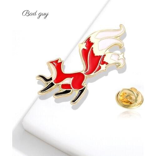Bad Guy Popular Fox Brooches for Womens Animal Brooch Pin Jewelry Clothes Scarf Buckle Garment Accessories Fashion Jewelry