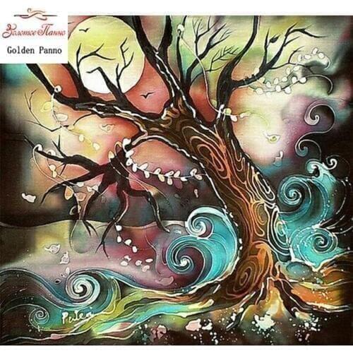 Full DIY 5D Diamond Painting Color Tree Cross Stitch Diamond Embroidery Pattern Rhinestone Diamond Gift