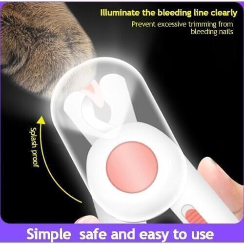 Professional Pet Nail Clipper Scissors Pet Dog Cat Nail Toe Claw Clippers Scissor LED Light Nail Trimmer for Animals Pet Supplie