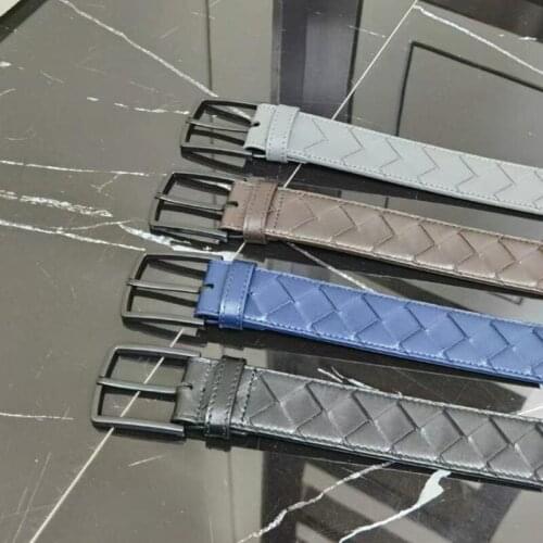 Genuine Leather Belt Male Black/Blue/Brown/Gray High Quality Luxury Designer Belts Buckle Waist Belt Length 95-125CM Waistban