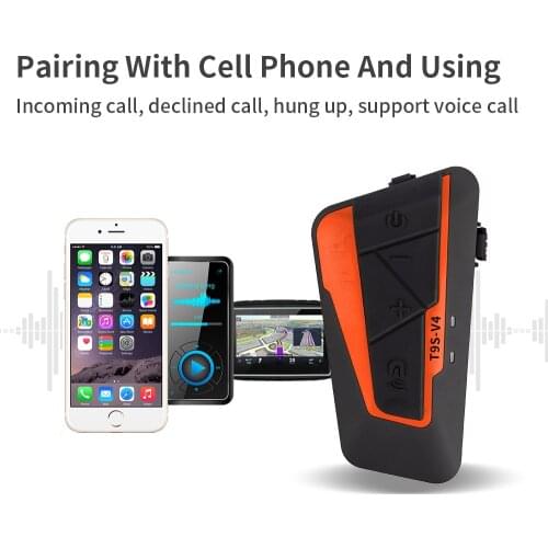 Stereo Music Bluetooth Headset T9S-V4 Hands Free Intercom with FM Radio Can be Used While Charging Waterproof
