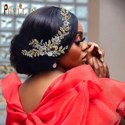 A283 Bridal Hair Comb Flower Wedding Hair Pieces for Bride Hair Accessories Wedding Hair Comb Clips Leaves Bridal Side Combs