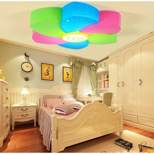 Children room lights LED Ceiling Lights kindergarten flowers lights cute boys and girls bedroom three color flowers ZA