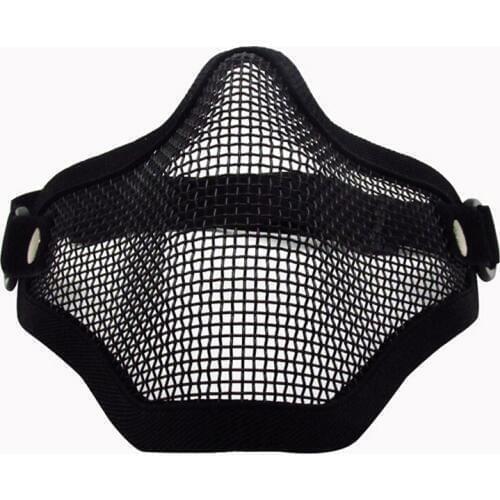 AIRSOFTA Tactical Airsoft Mask Outdoor Hunting Metal Wire Mesh Protective Mask Military BB Gun Shooting Paintball Accessories