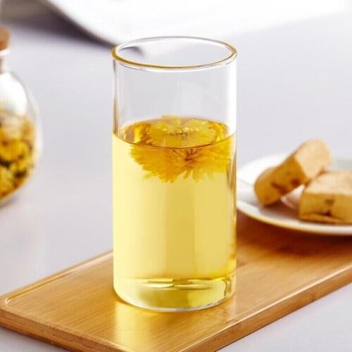 400ML Heat Resistant Camping Home Glass Cup Outdoor Portable Juice Milk Tea Round Tall Water Glass Tableware