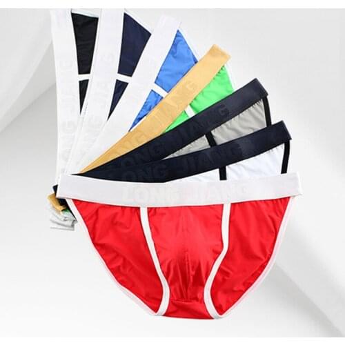 7Pcs/Lot Men Sexy Underwear Briefs Bikini Gay Men Underwear Men Homme Jockstrap Mens Nylon Briefs Male Sexy U Convex Underpants