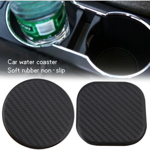 Universal Car Cup Holder Car Coasters Anti-slip Mat Car Styling Silicone Heat Insulation Pad PVC Soft Rubber Coaster Accessories