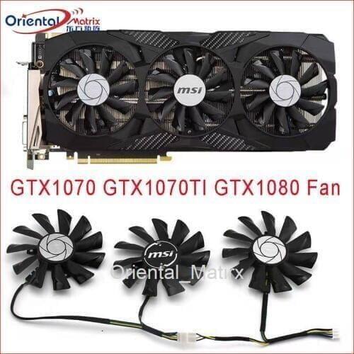 Free Shipping PLD09210S12HH DC12V 0.40A 85mm VGA Fan 4Pin For MSI GTX1070 GTX1080 GTX1070TI DUKE 8G Graphics Card Cooling Fan