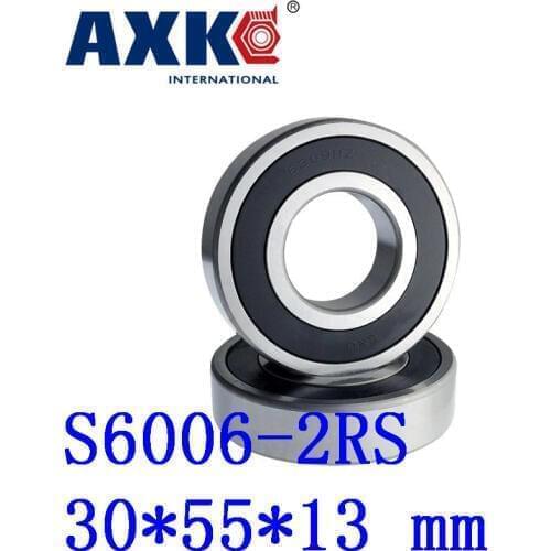 2pcs Free Shipping Sus440c Environmental Corrosion Resistant Stainless Steel Bearings (rubber Seal Cover) S6006-2rs 30*55*13 Mm