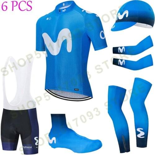 2021 TEAM Blue M Cycling Jersey 20D Bike Short Wear Breathable Men Ropa Ciclismo Bicycling Sleeve Warmers Jersey Bike Pants