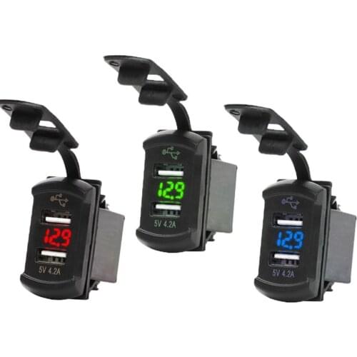 4.2A LED Display USB Phone Charger Car-Charger For Xiaomi Samsung For IPhone 12 11 Pro 7 8 Plus Mobile Phone Adapter Car Charger