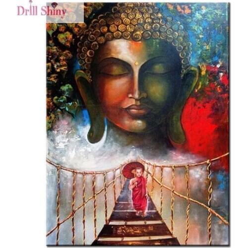 DIY 5d Diamond Embroidery Buddha religion Rhinestones Diy full square Diamond Painting Cross Stitch 5D Diamond Mosaic stickers