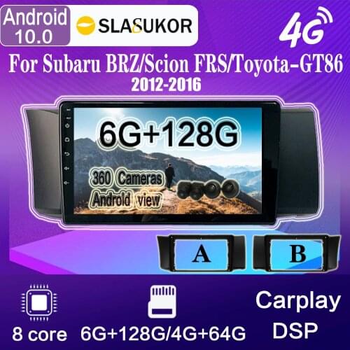 9" PX6 For Subaru BRZ/Scion FRS/Toyota-GT86 2012-2016 Android 10 Car Radio Player GPS Navigation Carplay Auto Head Unit No 2 Din
