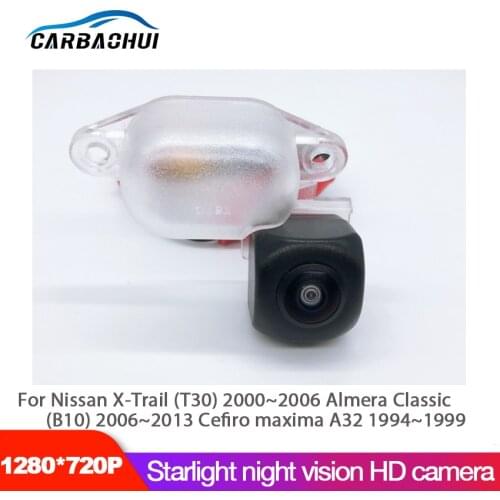 Car Rear View Camera For Nissan X-Trail (T30) 2000~2006 Almera Classic (B10) 2006~2013 Cefiro maxima A32 1994~1999 CCD Full HD