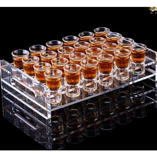 Barmaid Party Barware Mojito Shot Glass 24 Cups Set Transparent Barware Exquisite Kitchen Vaso Chupito Bar Accessories EI50BW