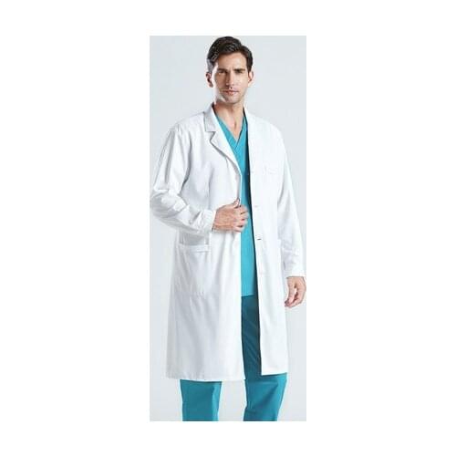 White coat long-sleeved doctor clothes men and women beauty clothes oral plastic surgery hospital overalls laboratory clothes wh