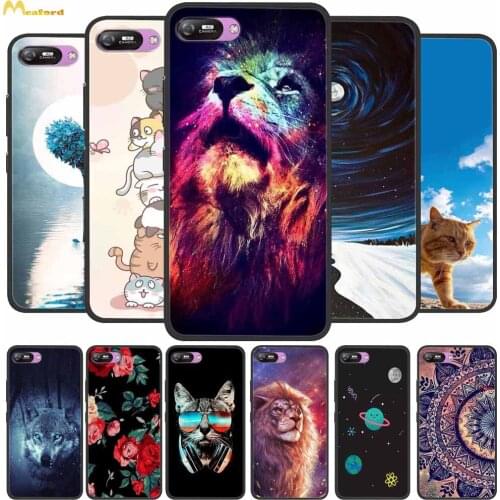 For Tecno itel A25 / A25 Pro Case Cartoon Lion Silicone Soft Phone Cover For Tecno itel A35 Cases A25Pro Wolf Black TPU Bumper