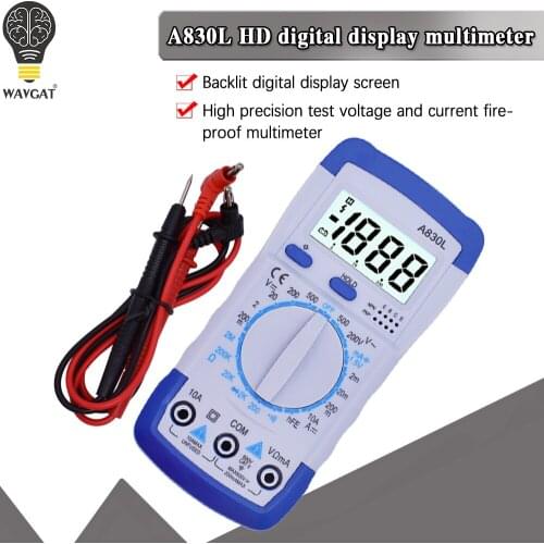 A830L LCD Digital Multimeter DC AC Voltage Diode Freguency Multifunction Volt Tester Test Current Voltmeter Ammeter Meter Gauge