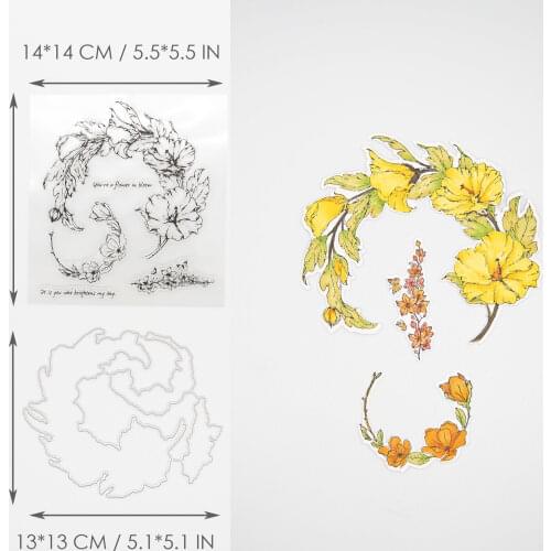 Flower new metal Cutting Dies stamps and dies 2020 DIY Scrapbooking Stencils die cut cutter Card Embossing silicone clear stamp