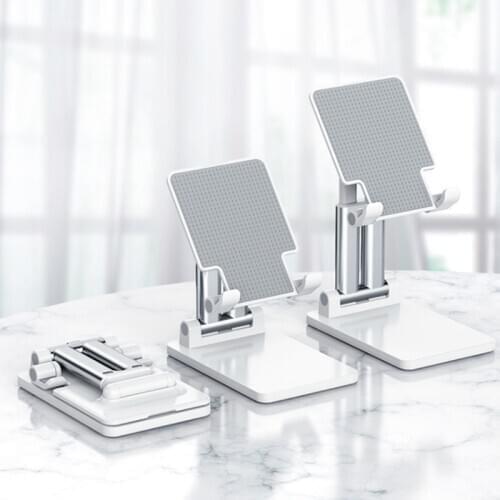 Double Tube Desk Phone Adjustable Holder Stand for iPhone iPad xiaomi Foldable Extend Desktop Tablet Mobile Phone Stand Mount