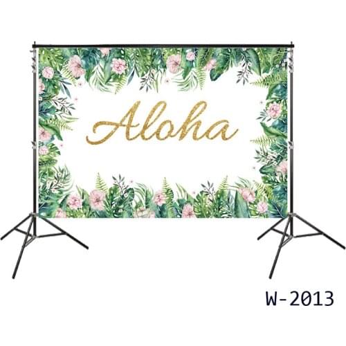 Happy Aloha Friday Backdrops Luau Decorations Banner Tropical Hawaiian Beach Theme Decor Party Background Photo Studio Supplies