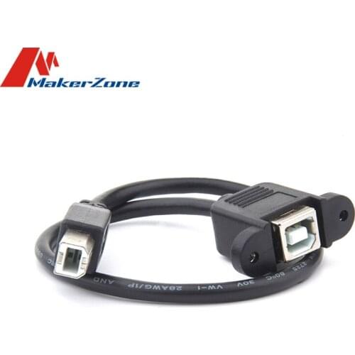 USB 2.0 Type B Male to Female M/F EXTENSION Data Cable Panel Mount For Printer or 3D Printer Cable Connector Adapter 30CM