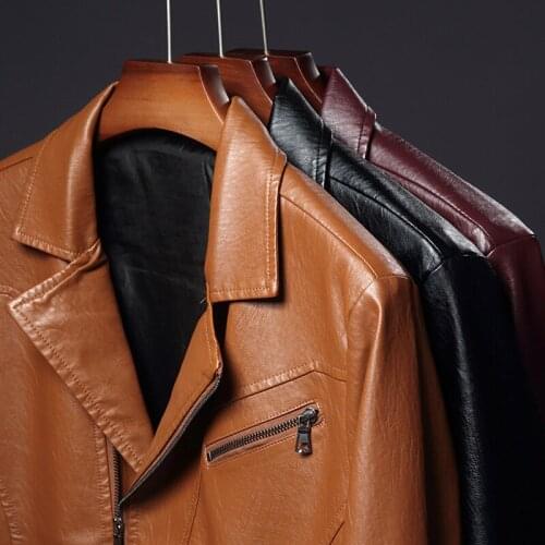 Leather Suit Jackets Men Motorcycle Spring Autumn New Leisure Youth Coat Handsome Trend Korean Mens Wear Steampunk Men