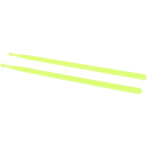 Finest 2x 5A Polyester Fiber Luminous Drum Sticks Glow In The Dark for Drum Player 41.2 x 1.4cm