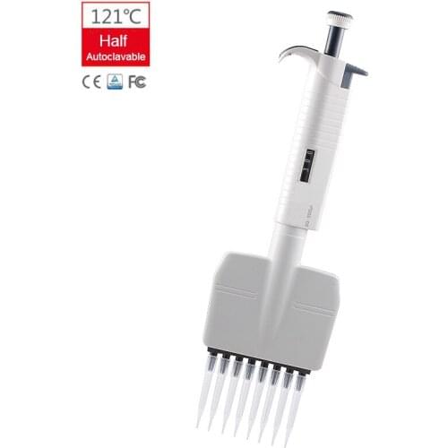 Multi-Channel Pipette Autoclavable MicroPette Eight/Twelve-Channel Mechanical Adjustable Volume Pipettor Pipet Half 121 (C)