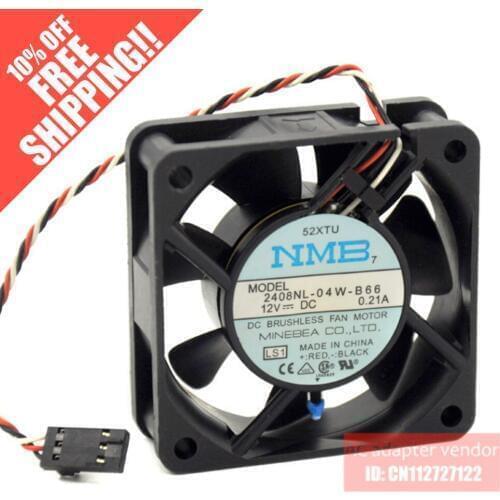NMB ball bearing 3 wire 12V 0.21A 2408NL-04W-B66 60*60*20 cooling fan