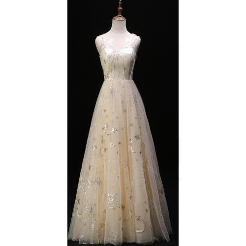 Sleeveless Fairy Lolita Dress Princess Cosplay Ball Gown Dream Stars Tube Top Party Dress Sequins Lace Up Outfit Prom Full Dress